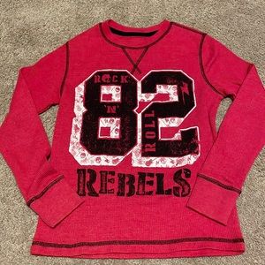 Waffle Knit Long Sleeve Top